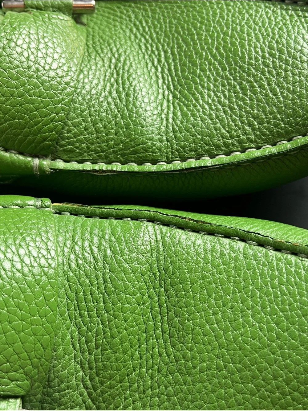Salvatore Ferragamo Men’s Green Leather Buckle Driver Loafers Slip-On US 10 EE